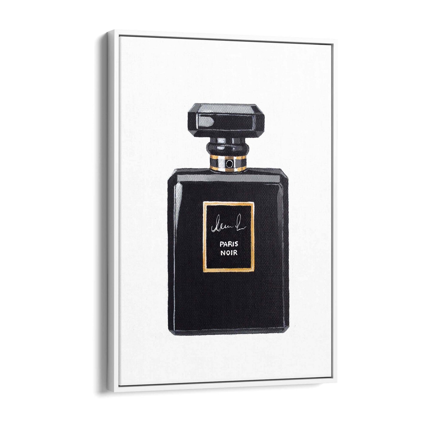 Black Perfume Bottle Fashion Wall Art - The Affordable Art Company