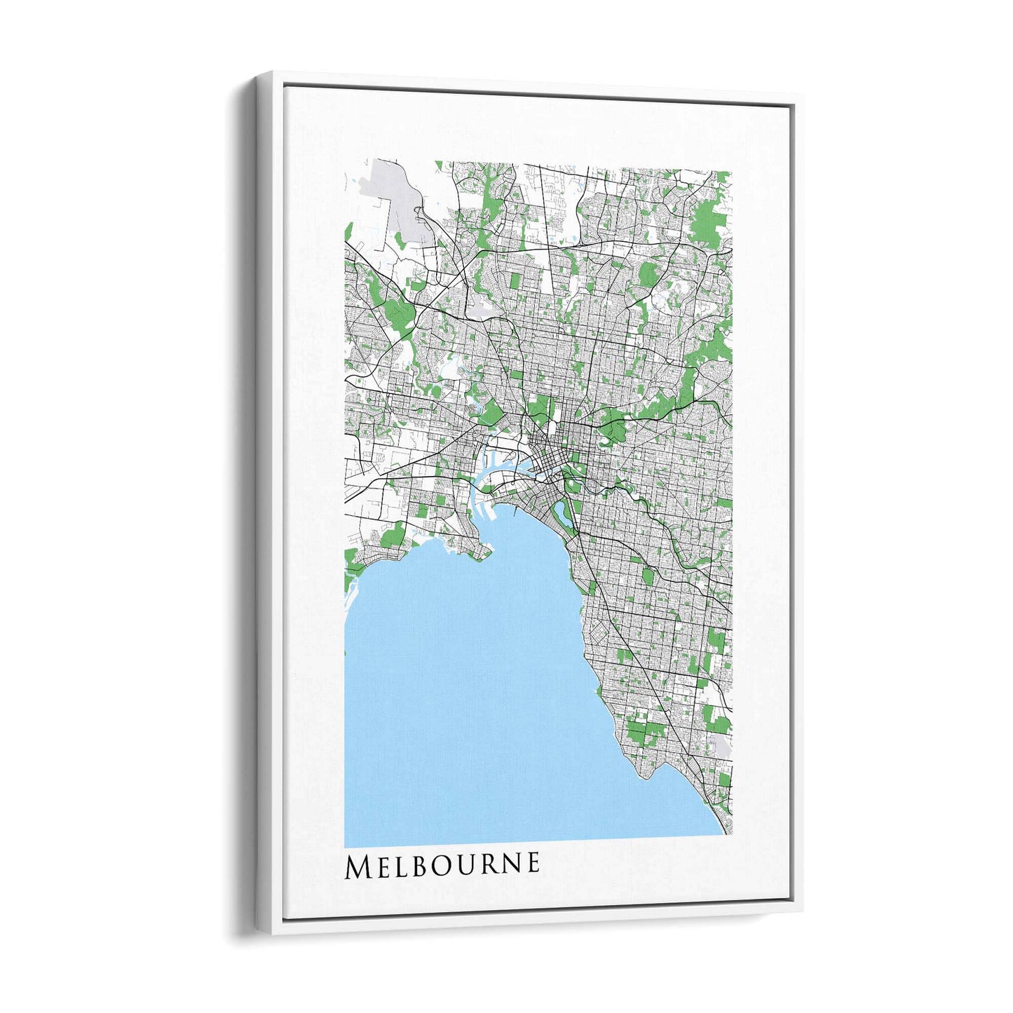 Minimal Melbourne Map Victoria Wall Art - The Affordable Art Company