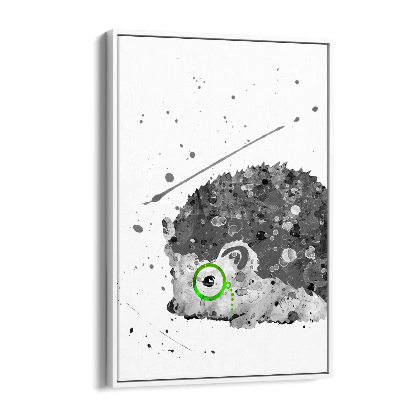 Hedgehog with Glasses Cute Nursery Wall Art - The Affordable Art Company