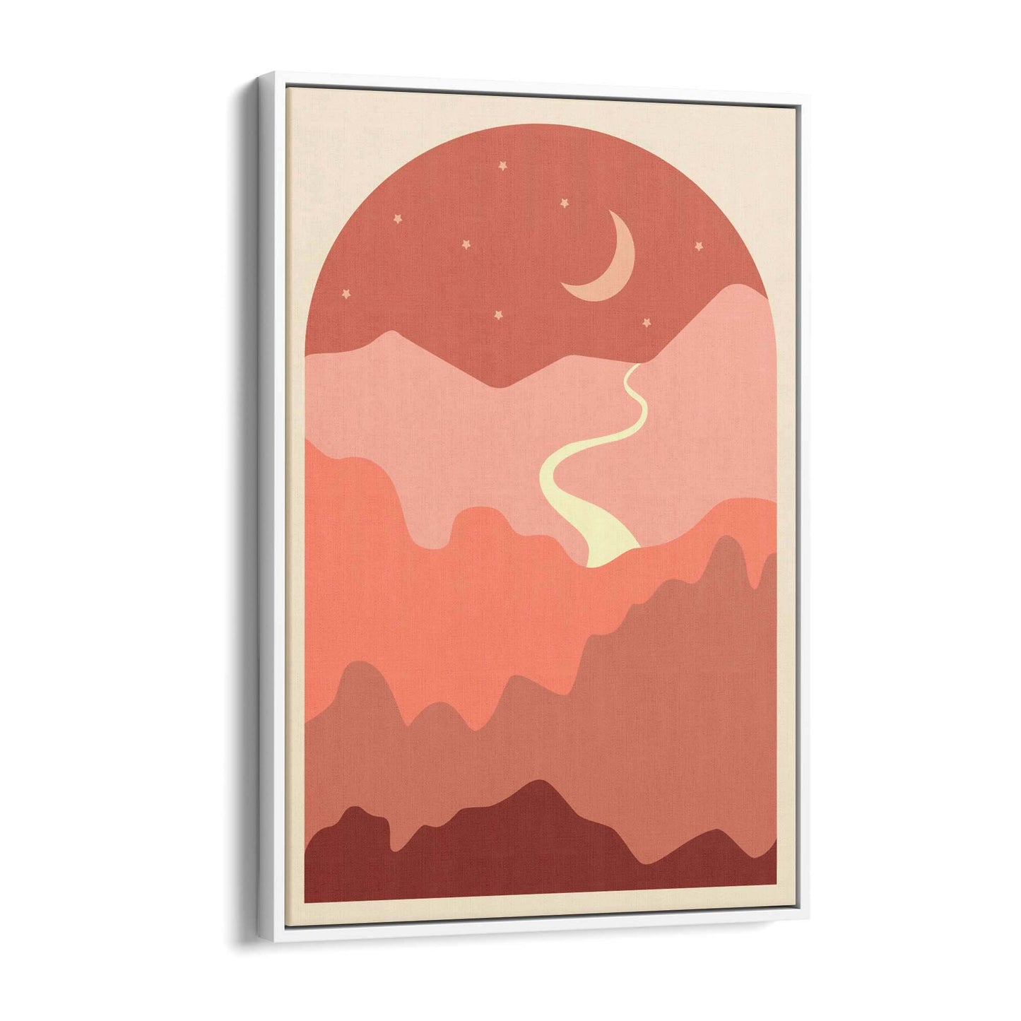 Summer Night Minimal Pink & Pastel Wall Art - The Affordable Art Company