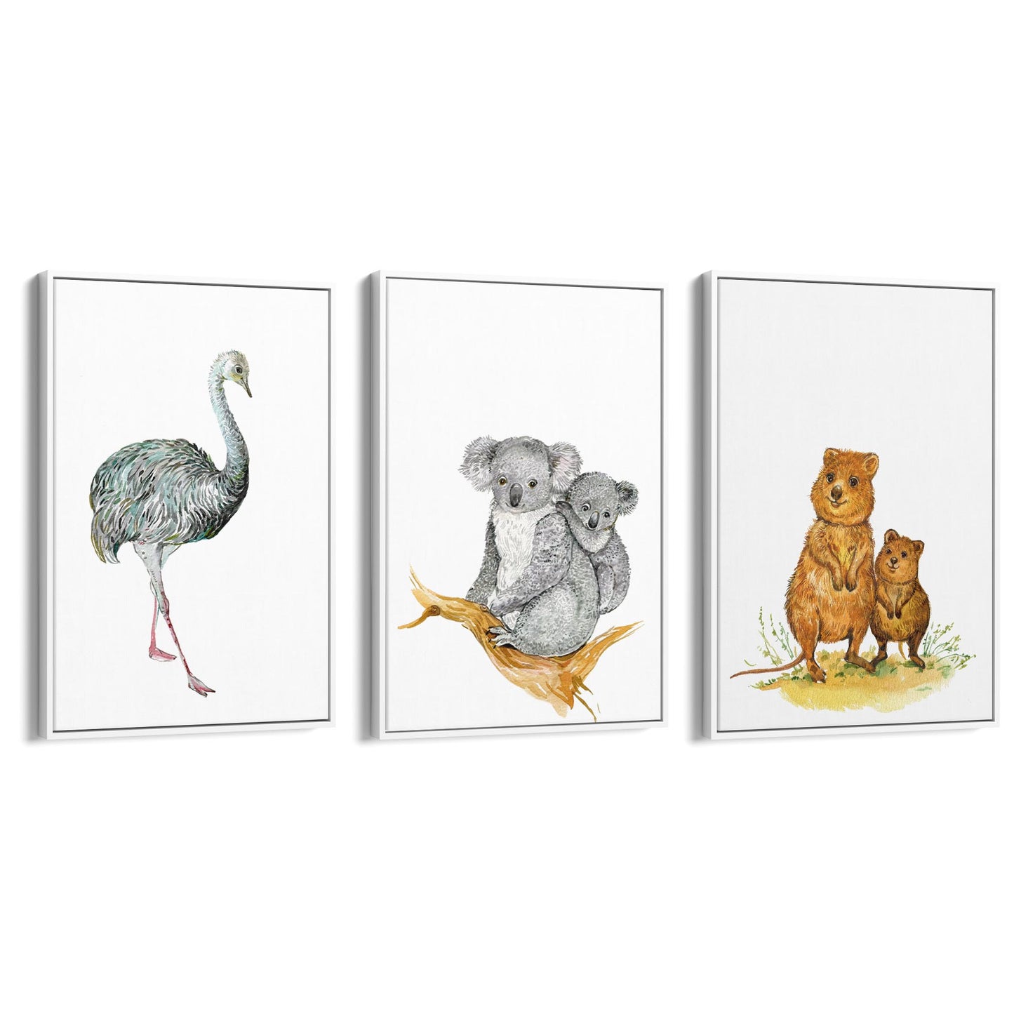Set of Australian Animals Nursery Cute Wall Art #1 - The Affordable Art Company