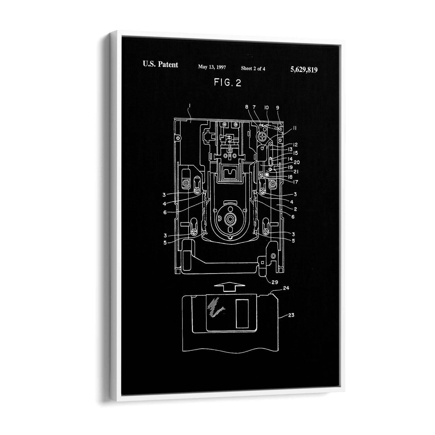 Vintage Floppy Disk Patent Wall Art #1 - The Affordable Art Company