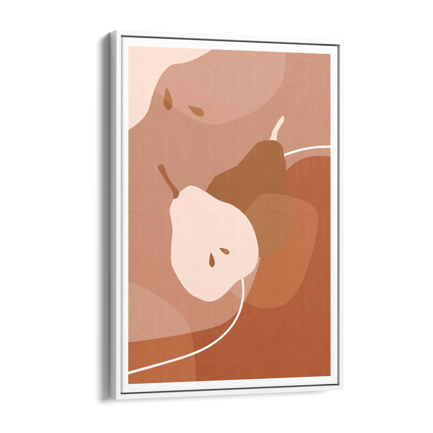 Minimal Pear Abstract Kitchen Cafe Fruit Wall Art - The Affordable Art Company