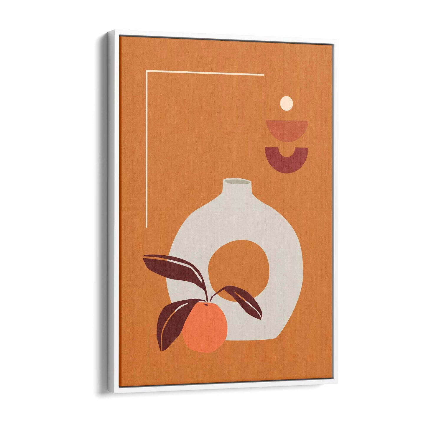 Boho Potted Plants Minimal Abstract Retro Wall Art - The Affordable Art Company