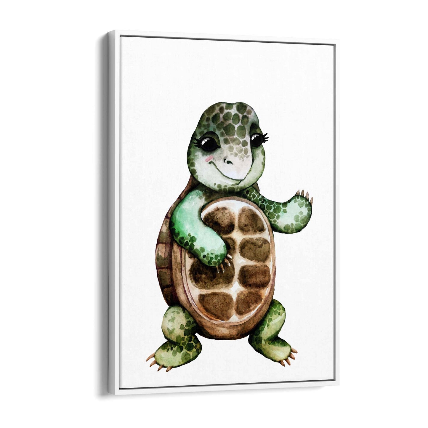 Cartoon Tortoise Cute Nursery Baby Animal Art #1 - The Affordable Art Company