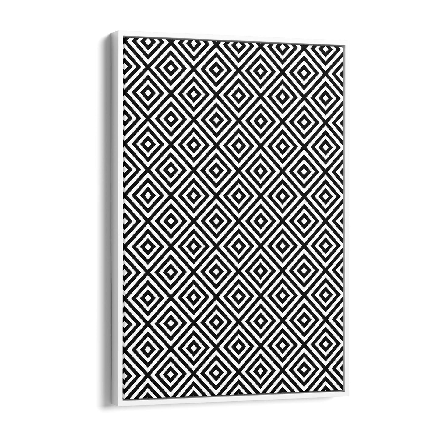 Minimal Geometric Pattern Black & White Wall Art #1 - The Affordable Art Company