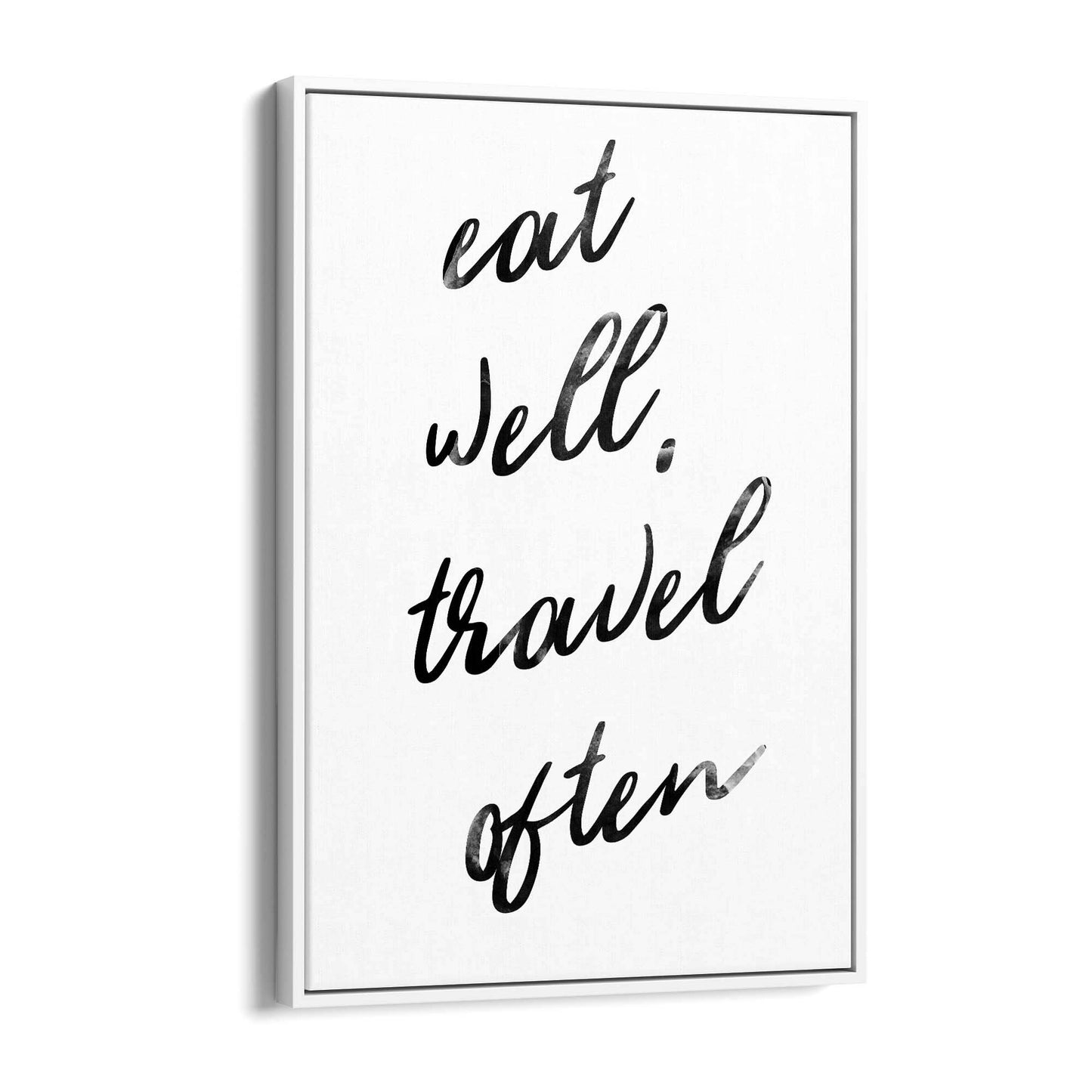 "Eat Well, Travel Often" Bedroom Quote Wall Art - The Affordable Art Company