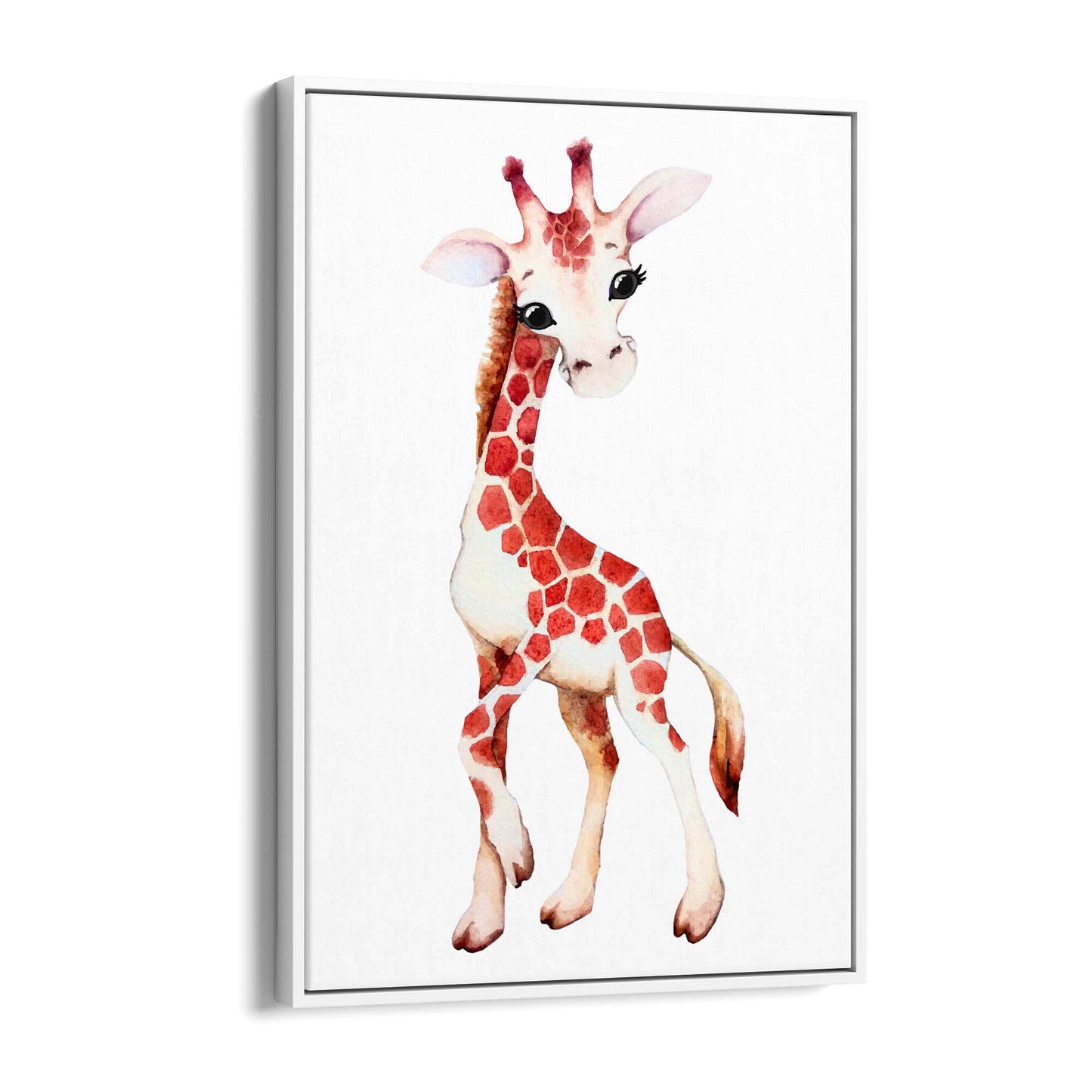 Cartoon Giraffe Cute Nursery Baby Animal Wall Art #1 - The Affordable Art Company