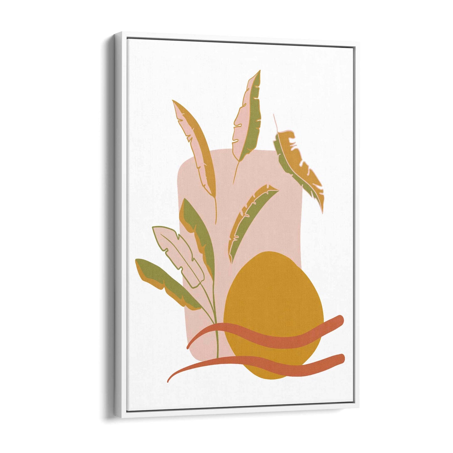 Abstract House Plant Minimal Living Room Wall Art #7 - The Affordable Art Company