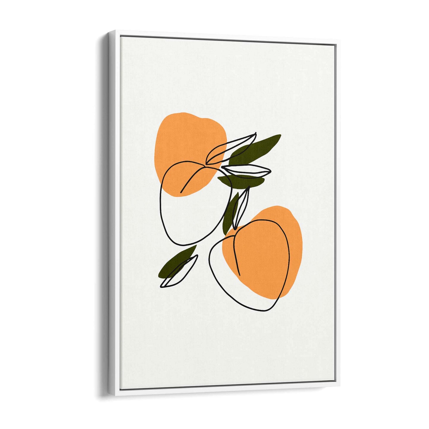 Retro Peach Fruit Kitchen Cafe Style Pastel Wall Art #2 - The Affordable Art Company