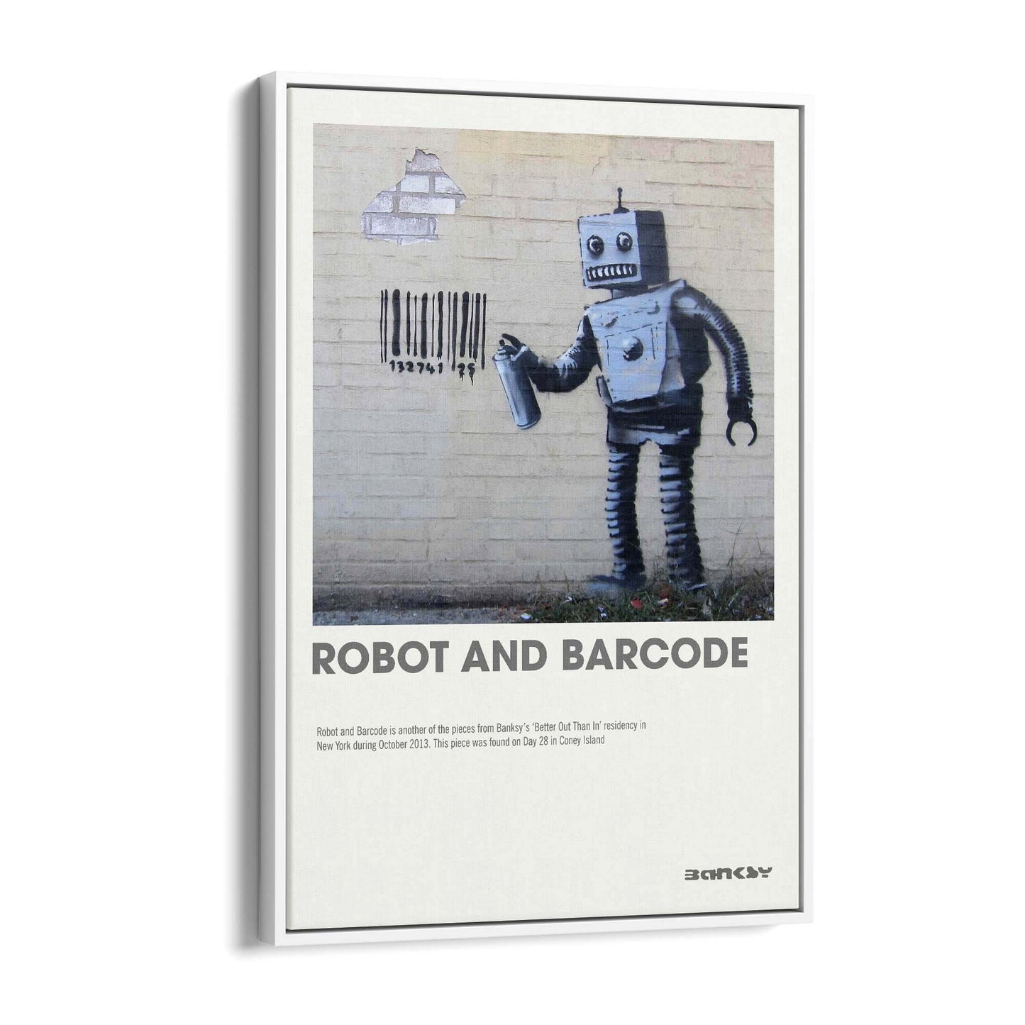 Banksy "Robot & Barcode" Graffiti Gallery Wall Art - The Affordable Art Company