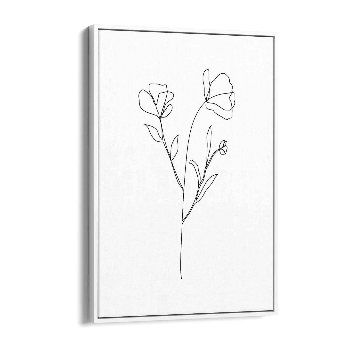 Minimal Floral Drawing Flower Abstract Wall Art #38 - The Affordable Art Company