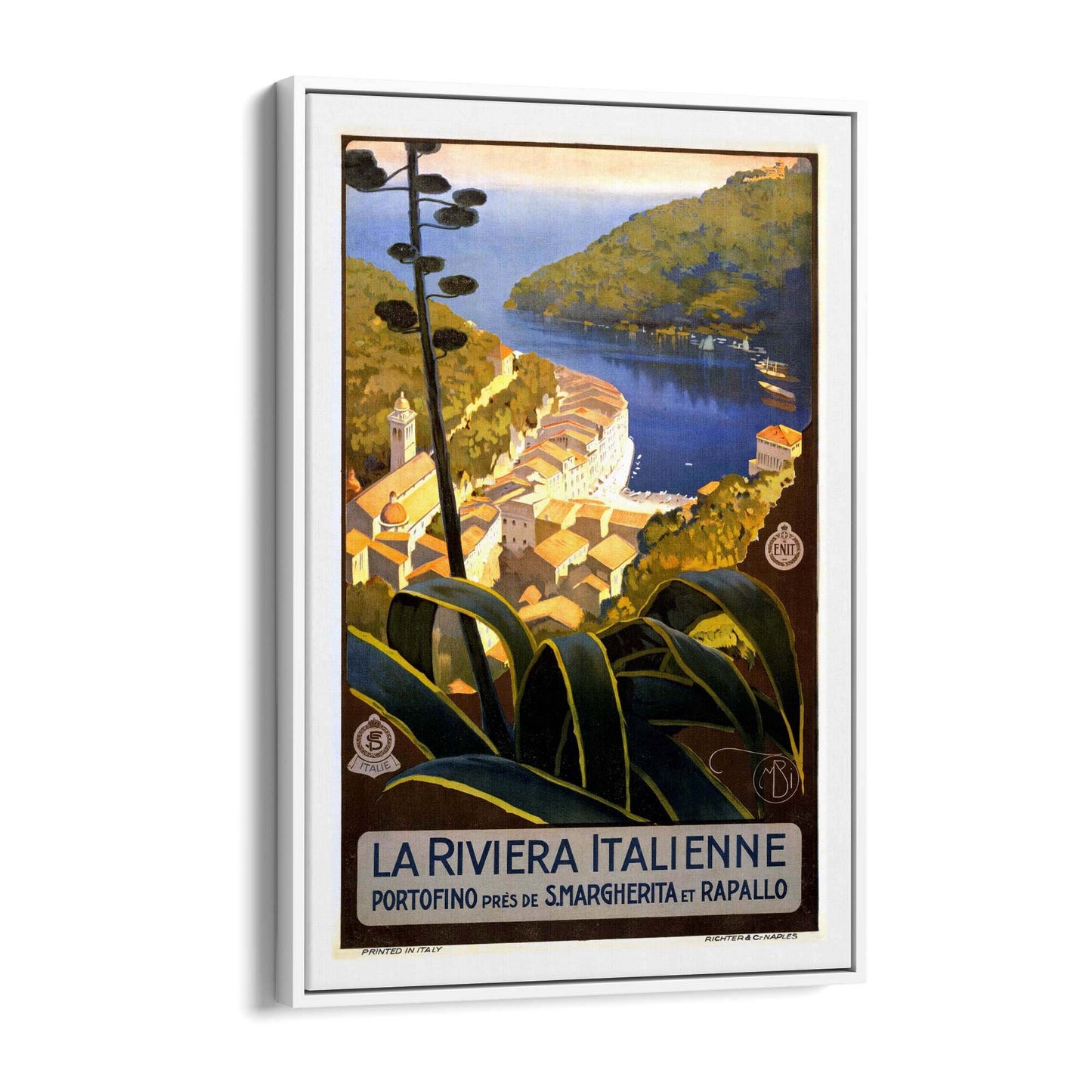 Italian Riviera Vintage Travel Advert Wall Art - The Affordable Art Company