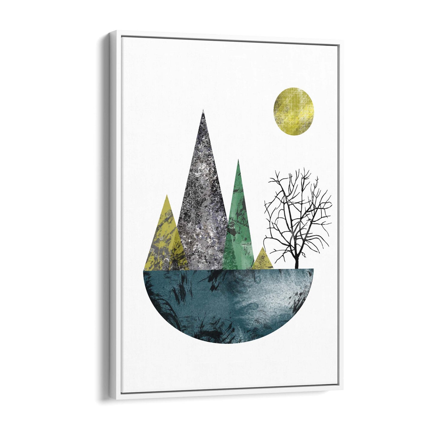 Scandi Circle Landscape Kitchen Minimal Wall Art #1 - The Affordable Art Company
