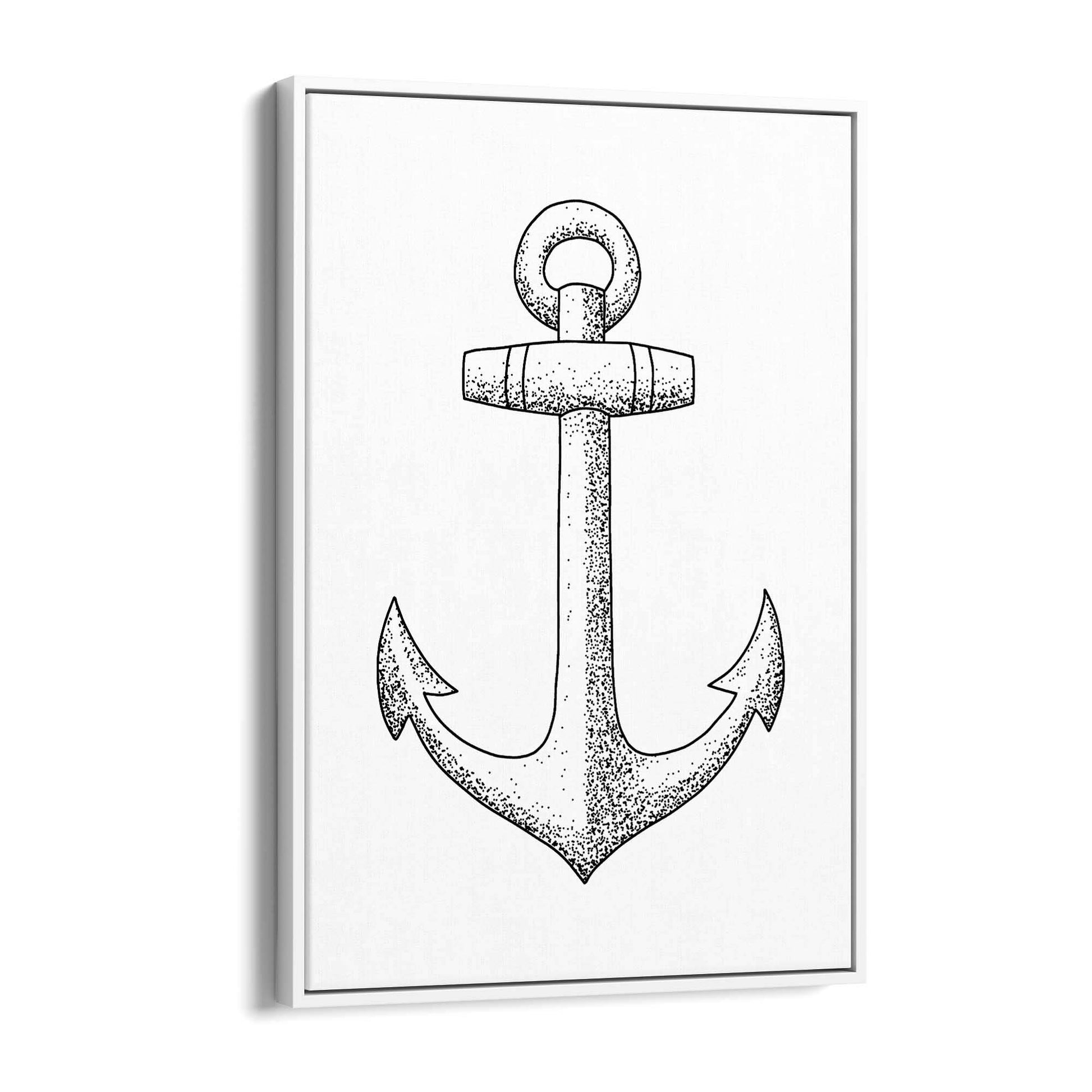 Anchor Drawing Nautical Coastal Bathroom Wall Art #2 - The Affordable Art Company