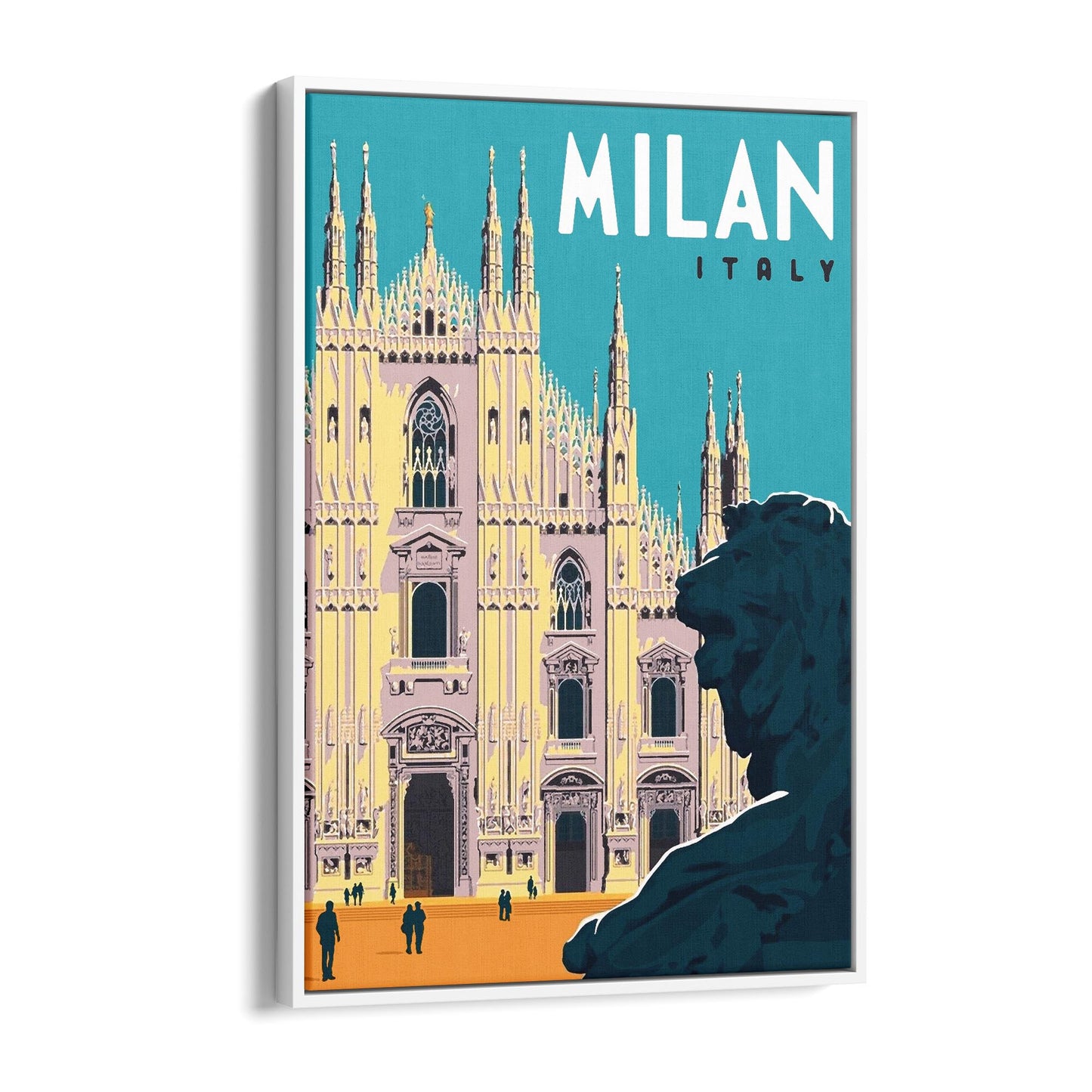 Retro Milan, Italy Travel Advert Wall Art - Portsby
