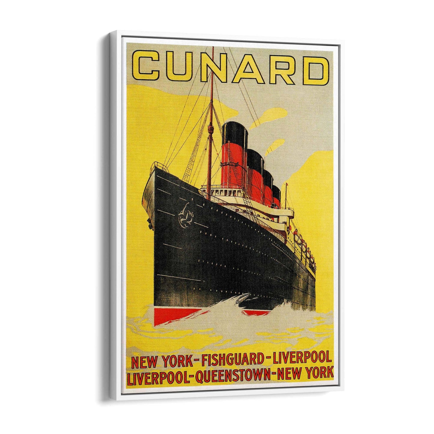 Cunard Line Vintage Shipping Advert Wall Art - The Affordable Art Company