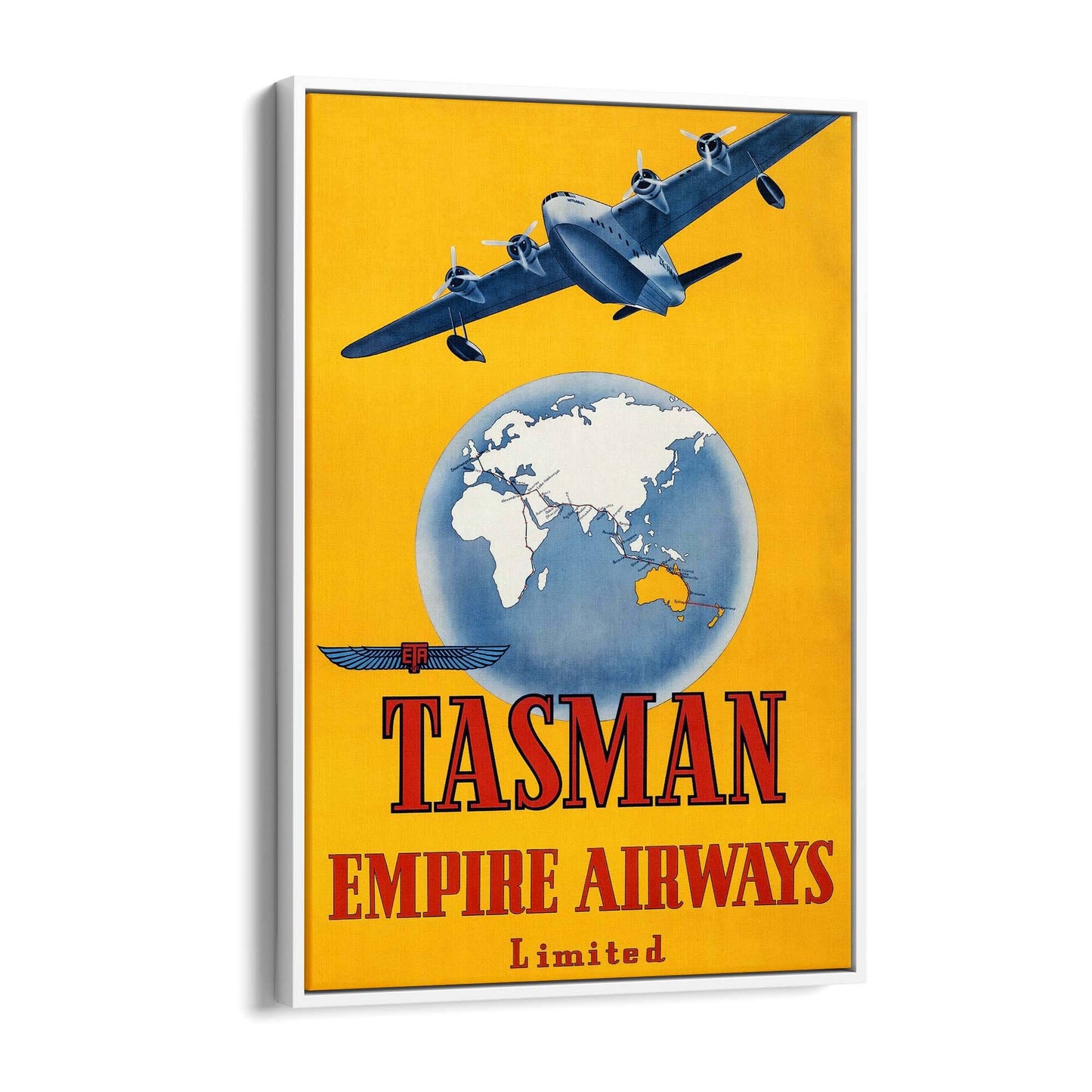 Tasman Empire Airways Vintage Travel Advert Wall Art - The Affordable Art Company