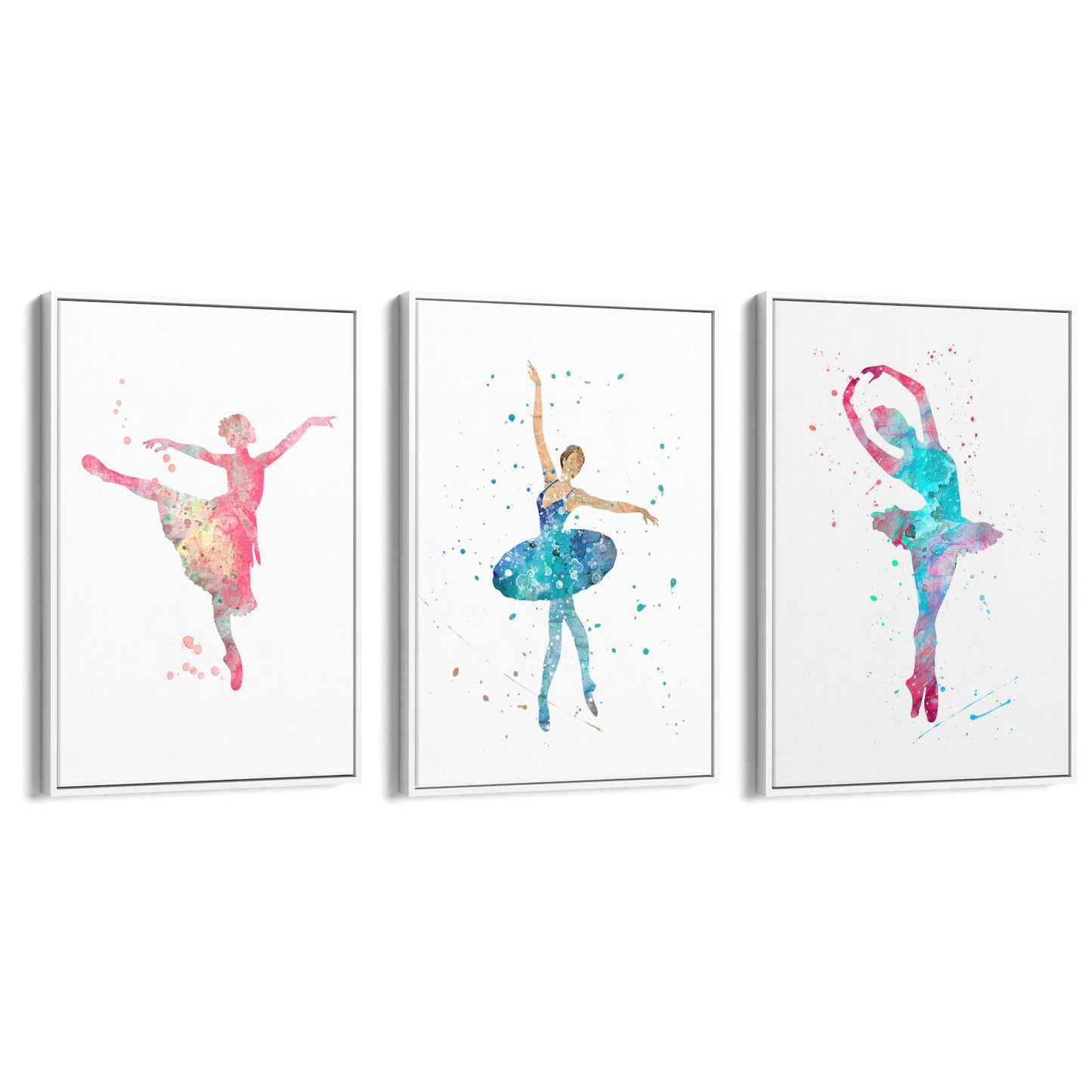 Set of Ballerina Girls Bedroom Ballet Wall Art - The Affordable Art Company