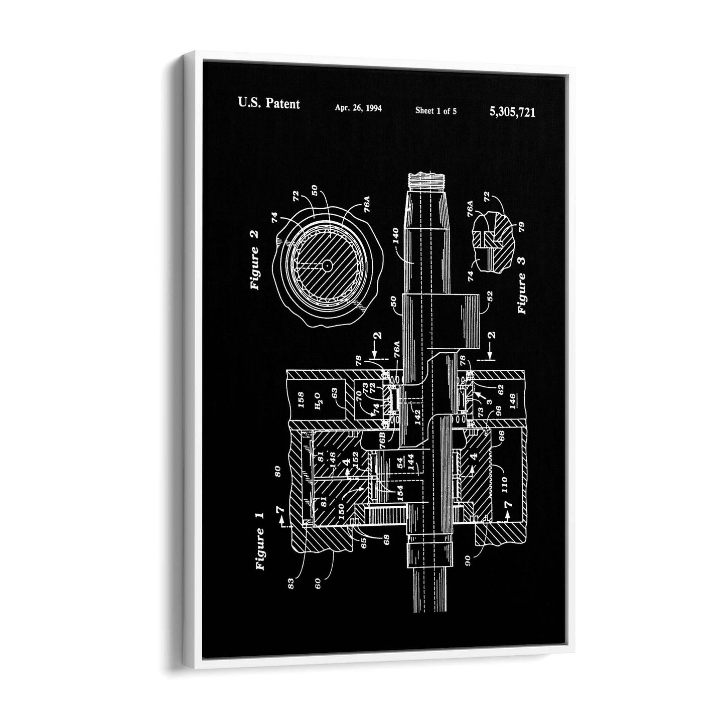 Vintage Rotary Engine Patent Engineering Wall Art #1 - The Affordable Art Company