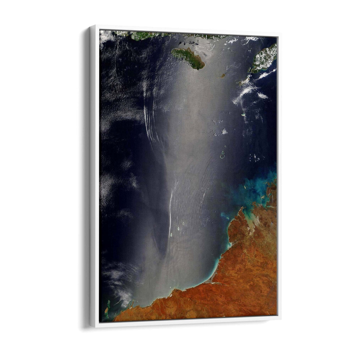 Shark Bay, Australia Satellite Wall Art #2 - The Affordable Art Company
