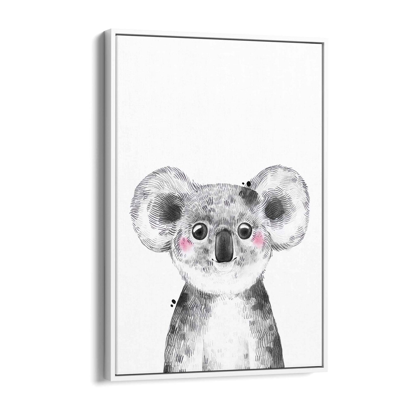 Cute Blushing Baby Koala Nursery Animal Wall Art - The Affordable Art Company