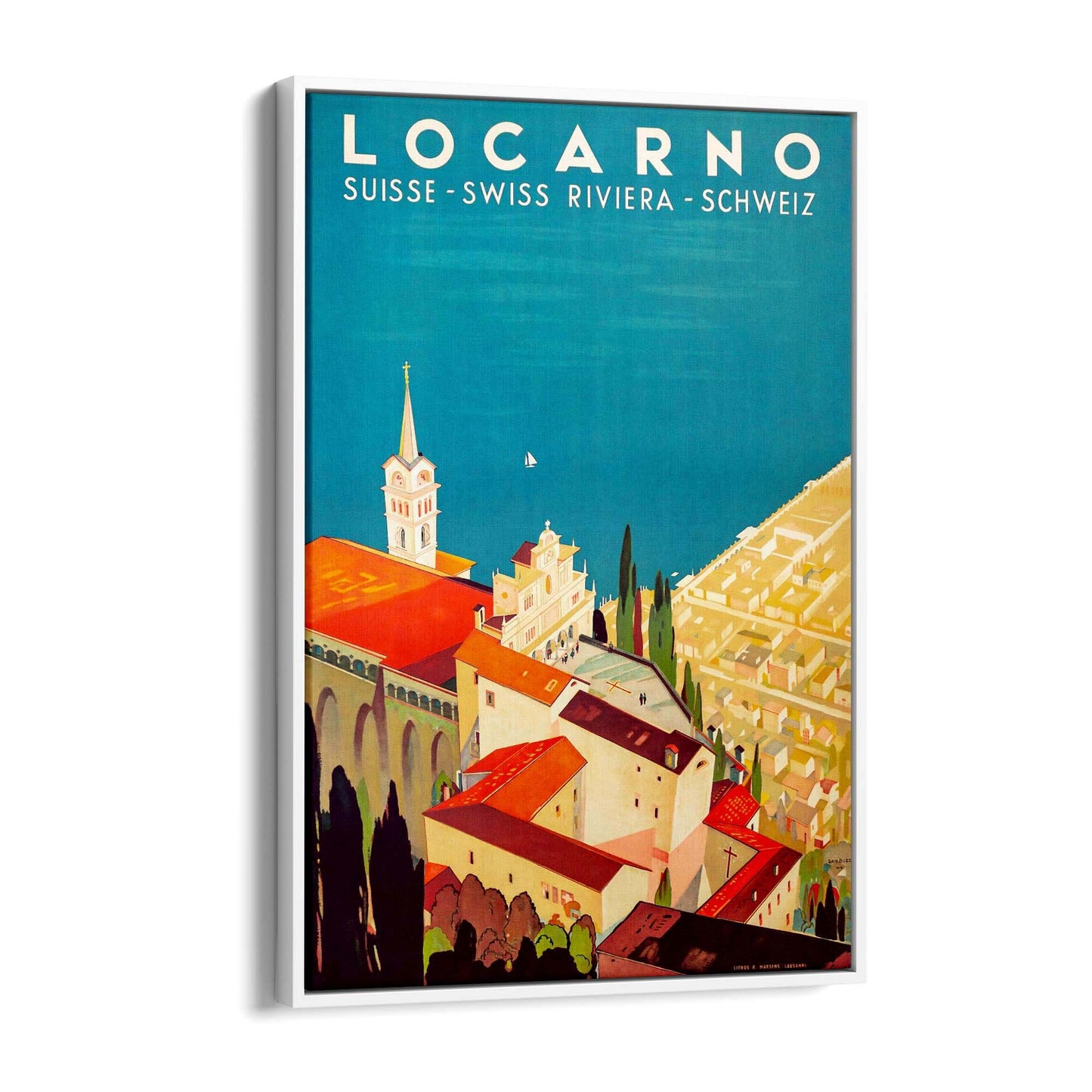 Locarno Switzerland Vintage Travel Advert Wall Art - The Affordable Art Company