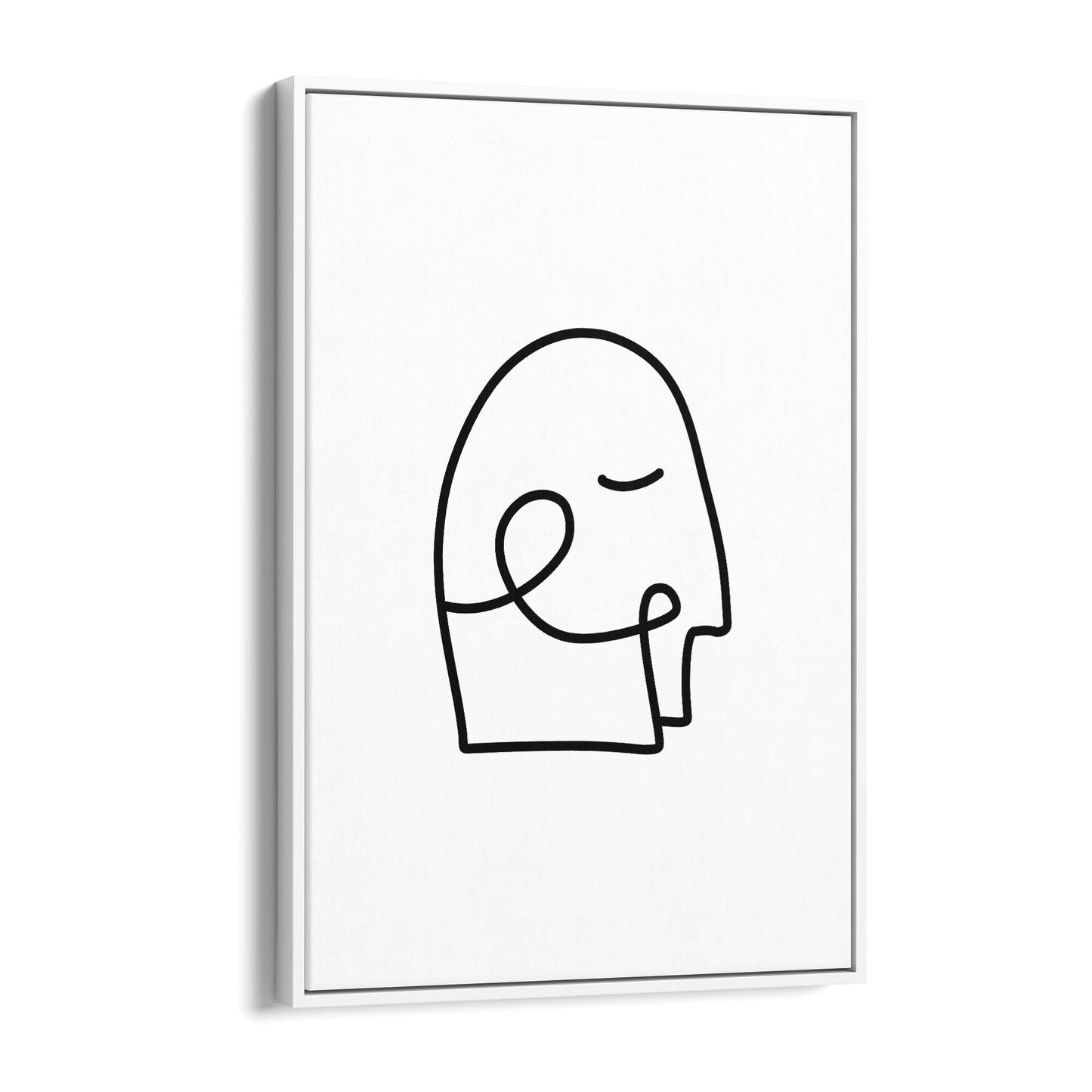 Minimal Abstract Line Face Modern Wall Art #7 - The Affordable Art Company