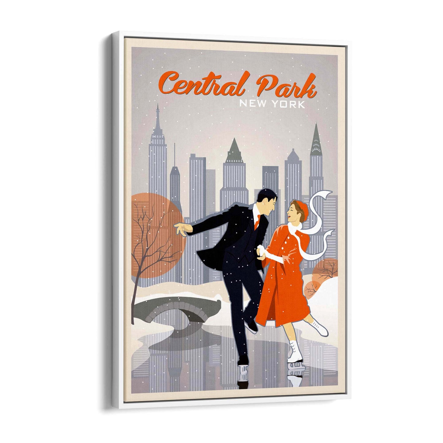 Central Park, New York Vintage Travel Wall Art - The Affordable Art Company