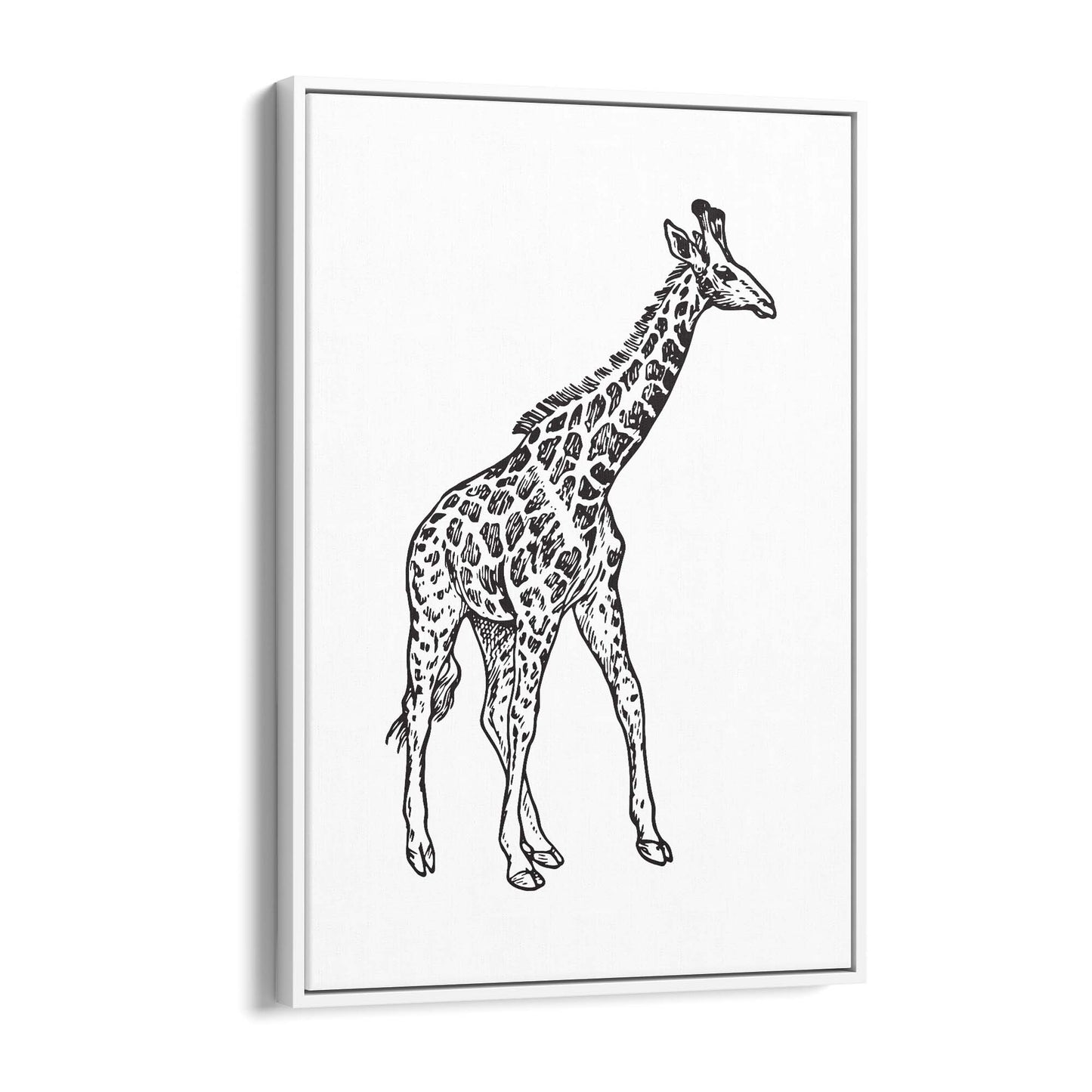 Detailed Giraffe Drawing Safari Animal Wall Art - The Affordable Art Company