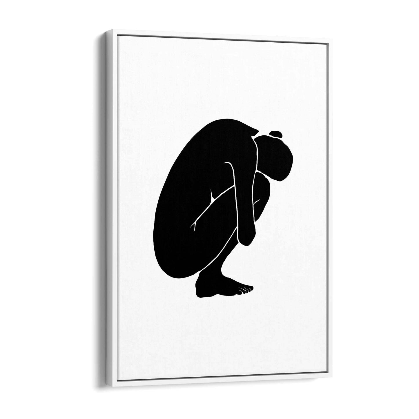 Nude Female Form Abstract Minimal Black Wall Art #2 - The Affordable Art Company