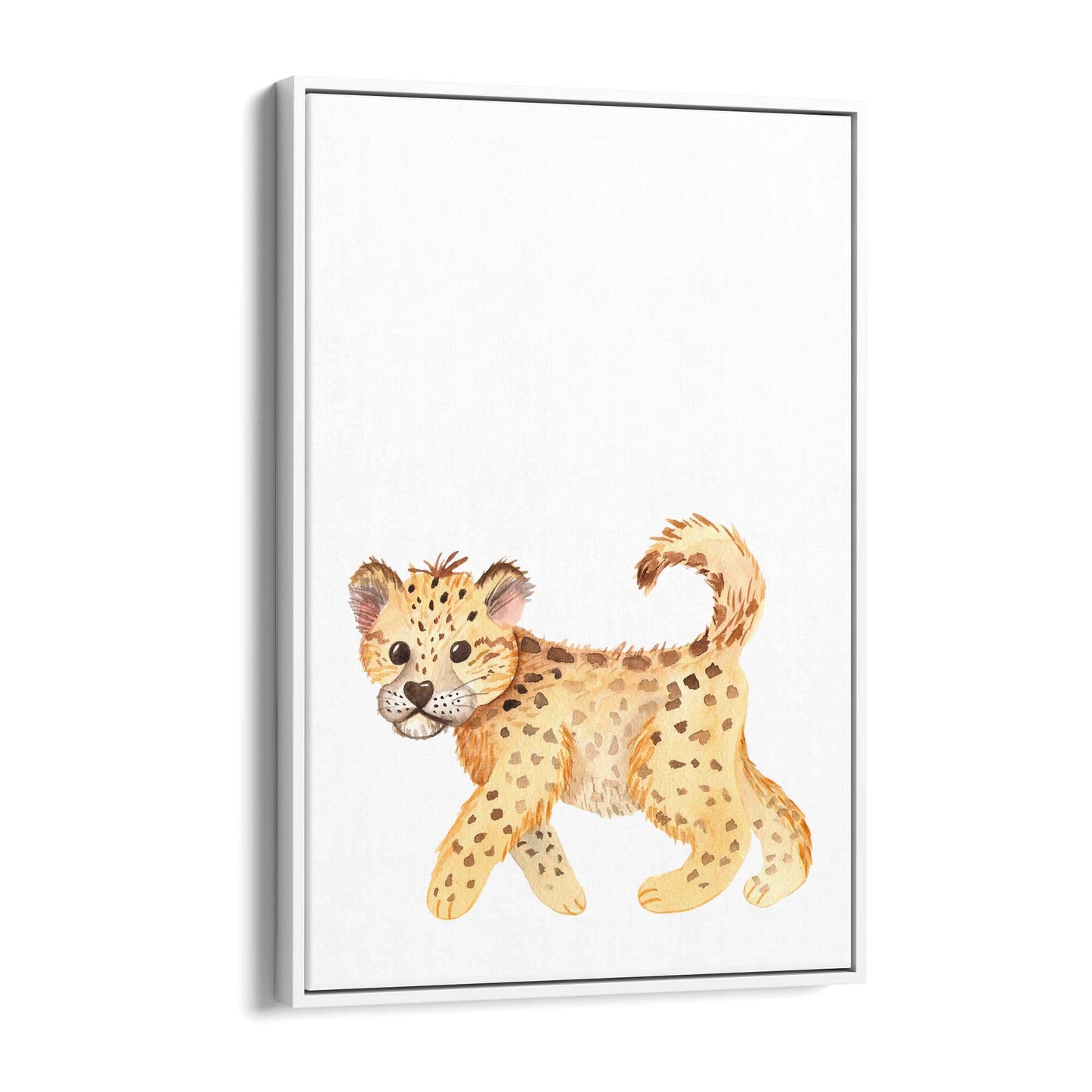 Cartoon Leopard Cute Nursery Baby Animal Art #1 - The Affordable Art Company