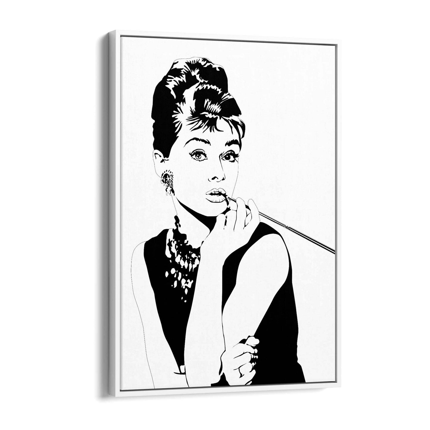 Audrey Hepburn Fashion Minimal Bedroom Wall Art #1 - The Affordable Art Company