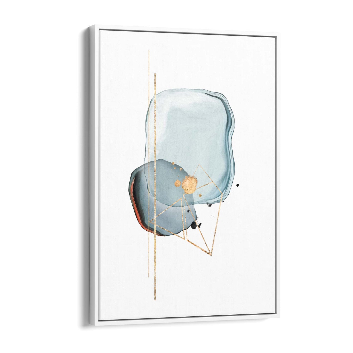 Blue Abstract Painting Minimal Modern Wall Art #1 - The Affordable Art Company