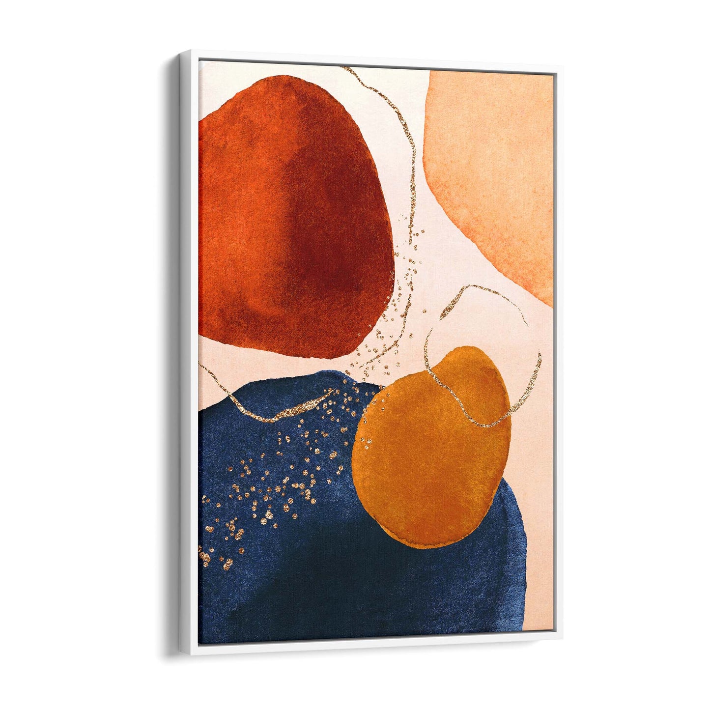 Abstract Modern Watercolour Shapes Painting Wall Art #3 - The Affordable Art Company