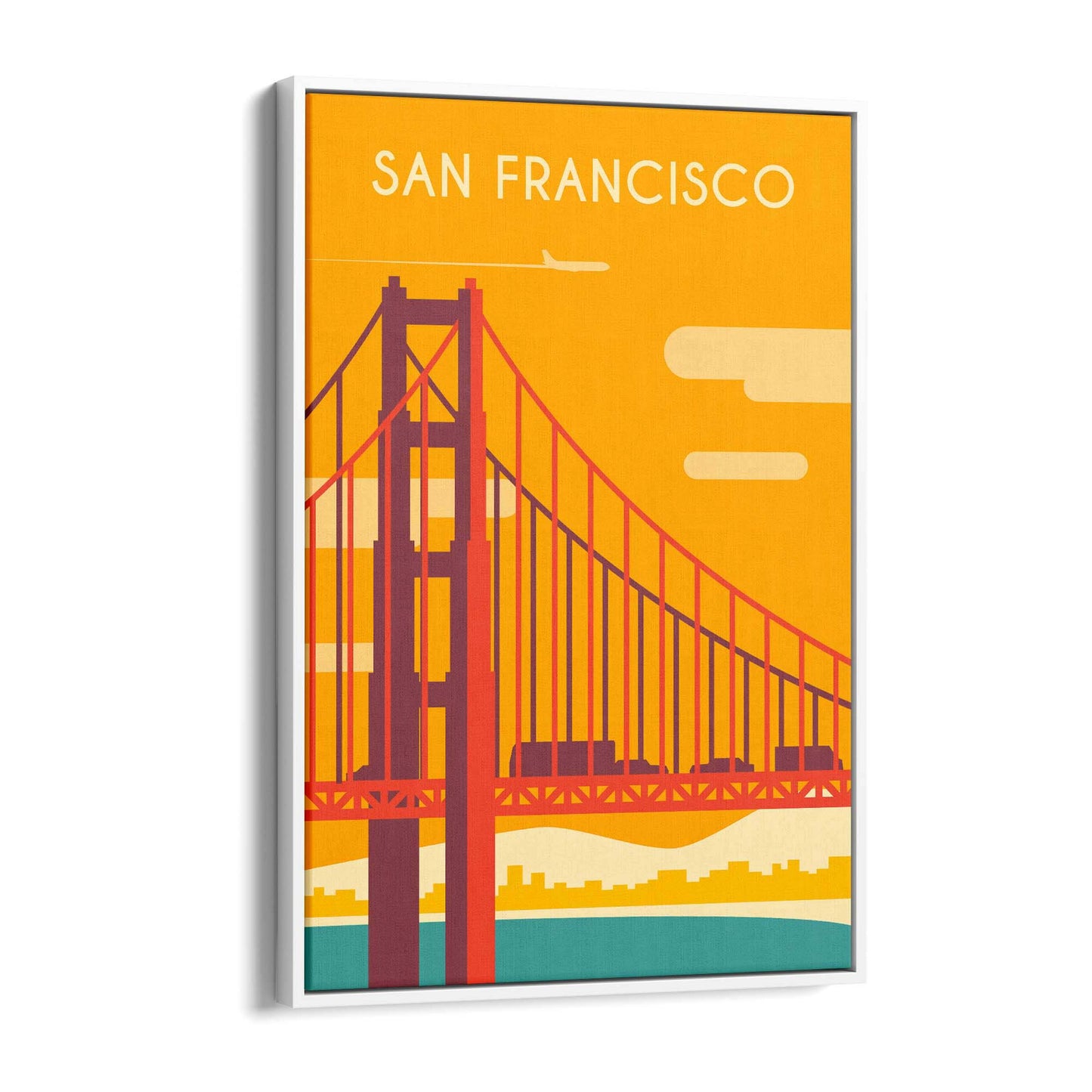 Retro San Francisco California USA Travel Wall Art #2 - The Affordable Art Company