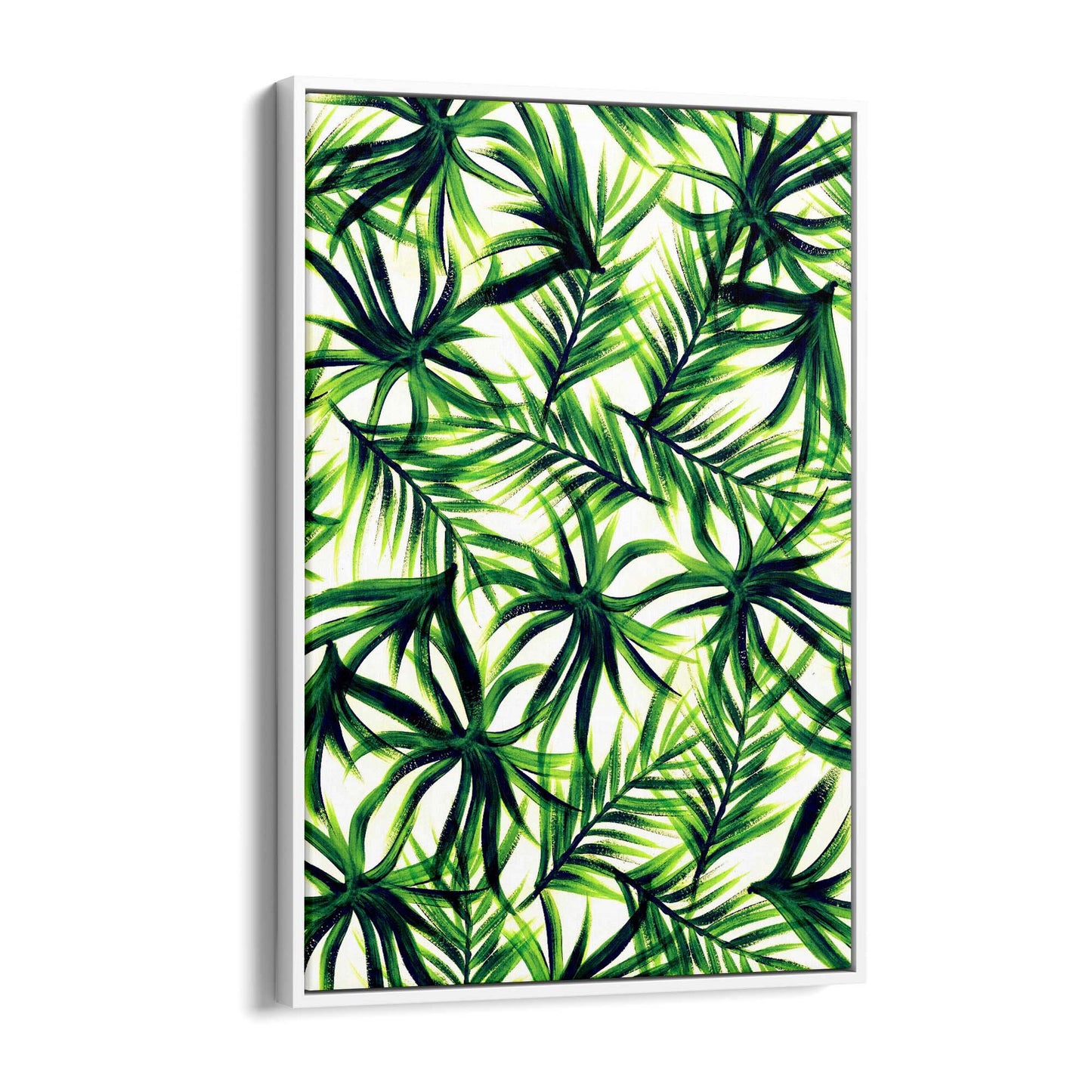 Tropical Leaf Pattern Green Plant Leaves Wall Art #5 - The Affordable Art Company