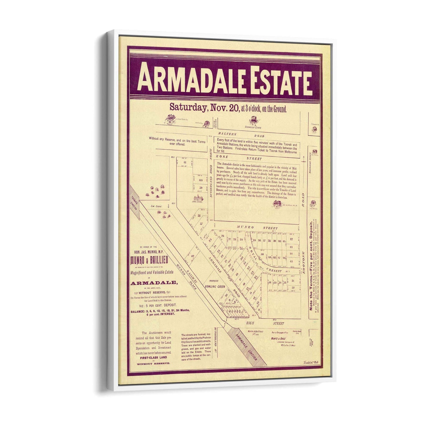 Armadale Melbourne Vintage Real Estate Advert Art #2 - The Affordable Art Company