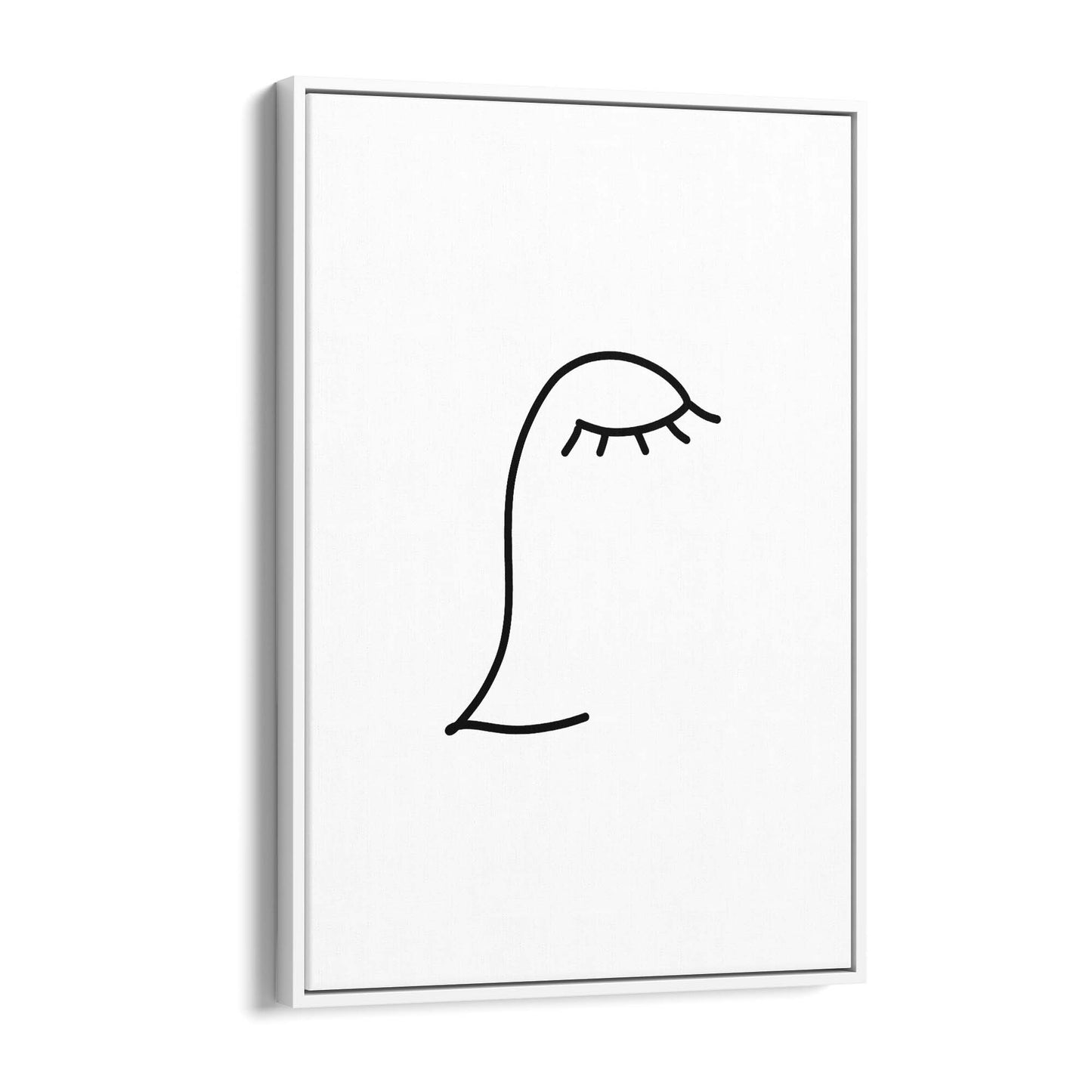 Minimal Abstract Line Face Modern Wall Art #10 - The Affordable Art Company