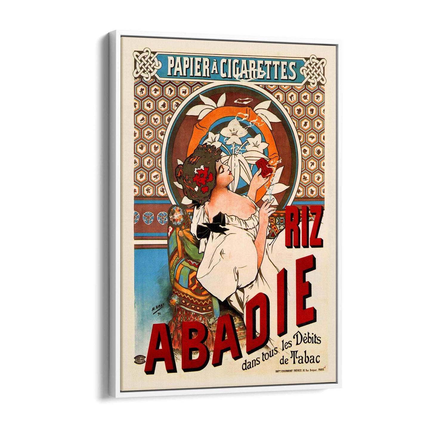 Abadie Cigarette Vintage Advert Wall Art - The Affordable Art Company