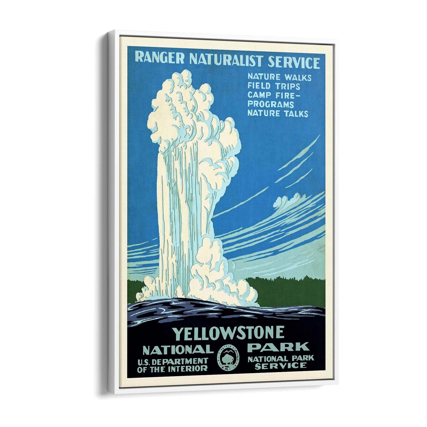 Yellowstone, USA Vintage Travel Advert Wall Art - The Affordable Art Company