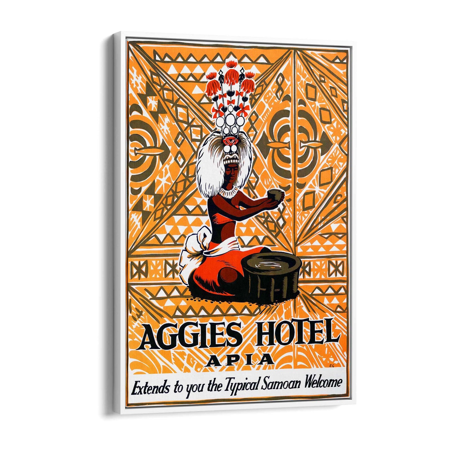 Apia Samoa Vintage Travel Advert Wall Art - The Affordable Art Company