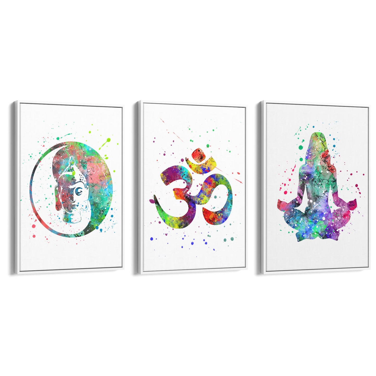 Set of Yoga Studio Watercolour Calming Wall Art - The Affordable Art Company