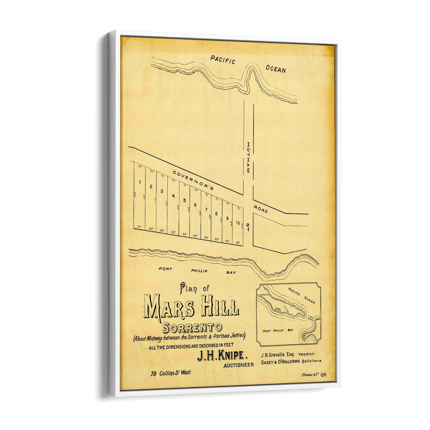 Sorrento Victoria Vintage Real Estate Advert Art #2 - The Affordable Art Company