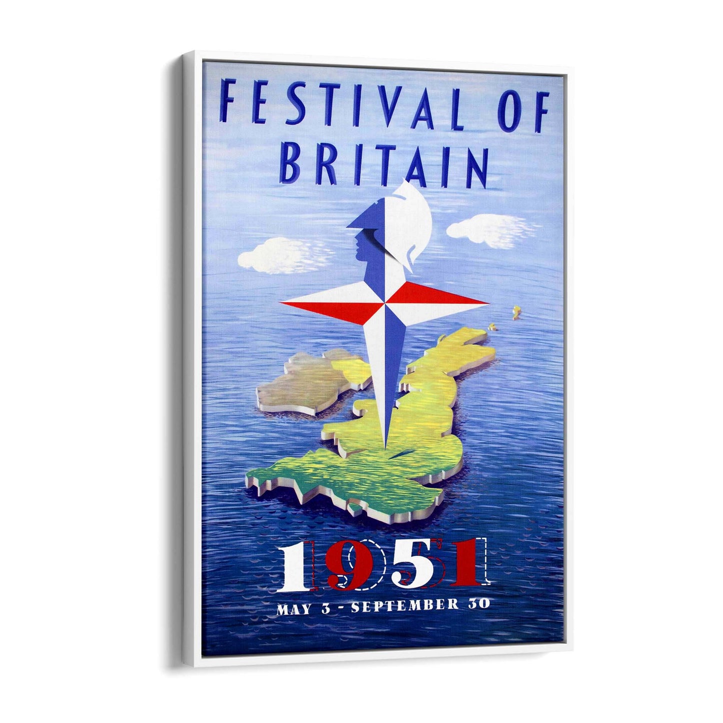 Festival of Britain Vintage Travel Advert Wall Art - The Affordable Art Company