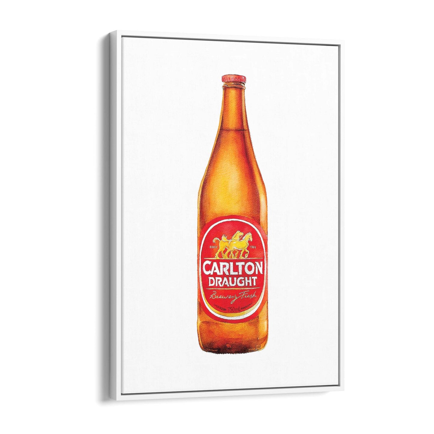 Carlton Draught Longneck Beer Wall Art - The Affordable Art Company