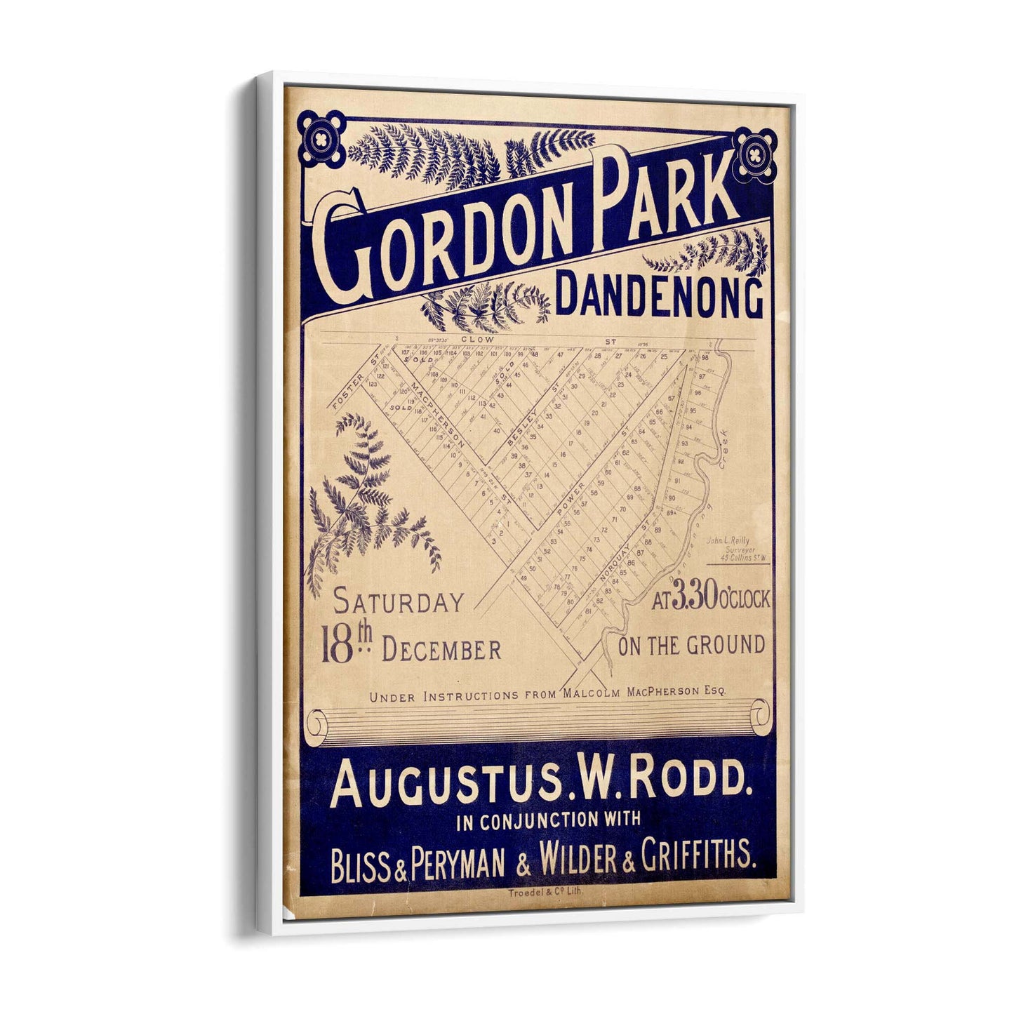 Dandenong Melbourne Vintage Real Estate Advert Art #1 - The Affordable Art Company