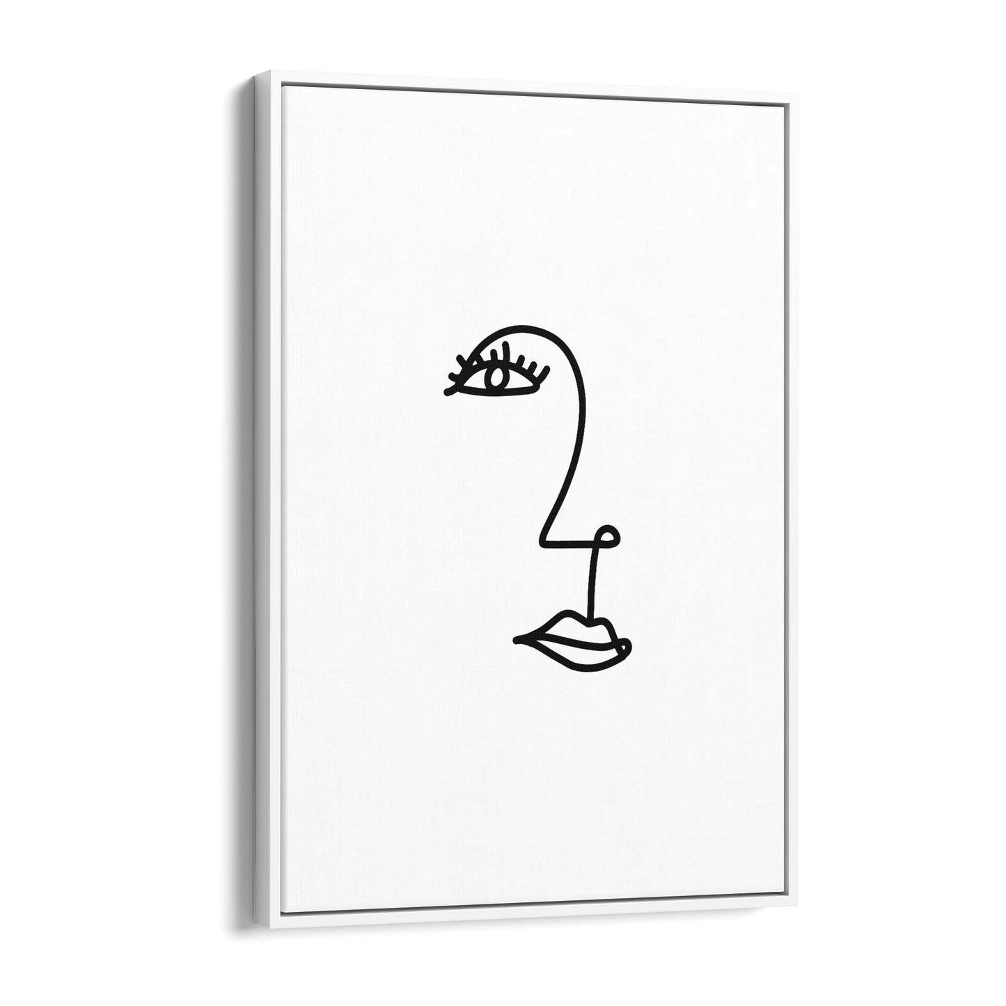 Minimal Abstract Line Face Modern Wall Art #5 - The Affordable Art Company