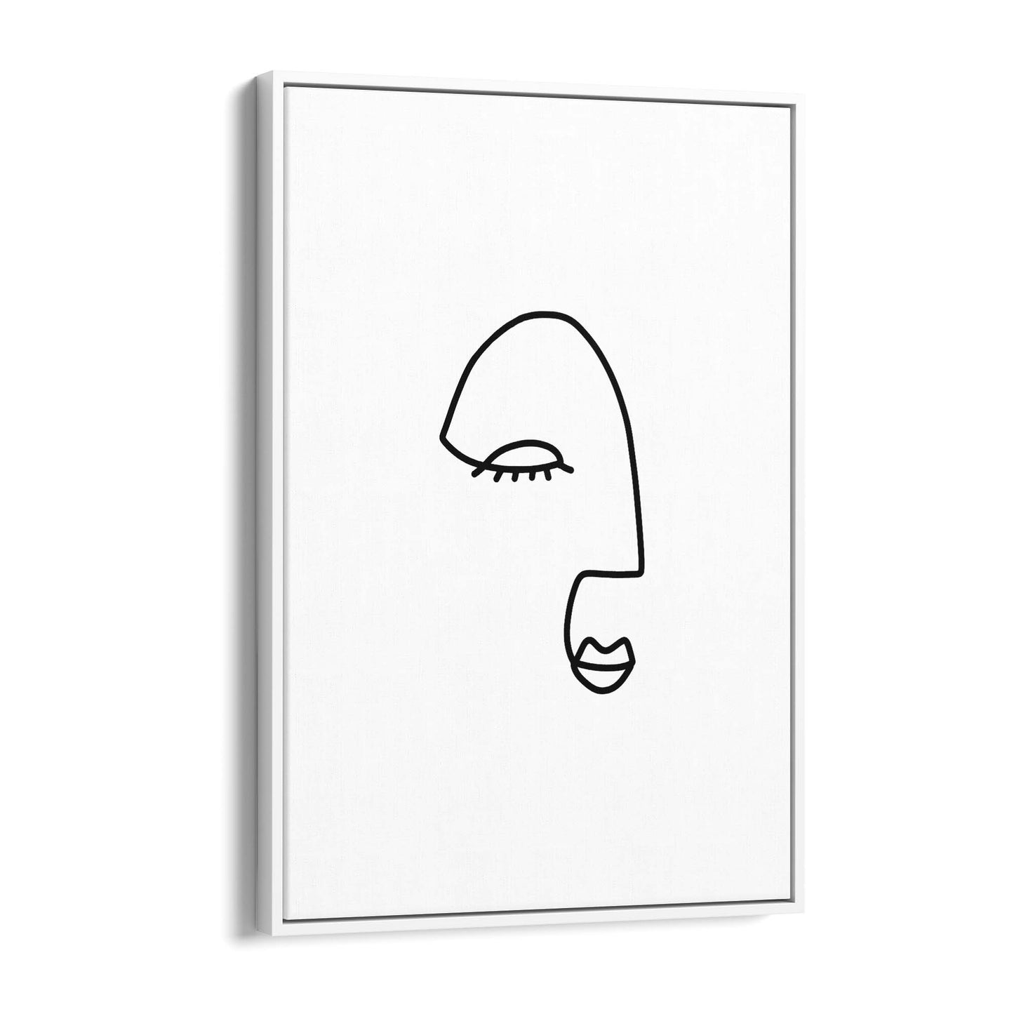 Minimal Abstract Line Face Modern Wall Art #8 - The Affordable Art Company