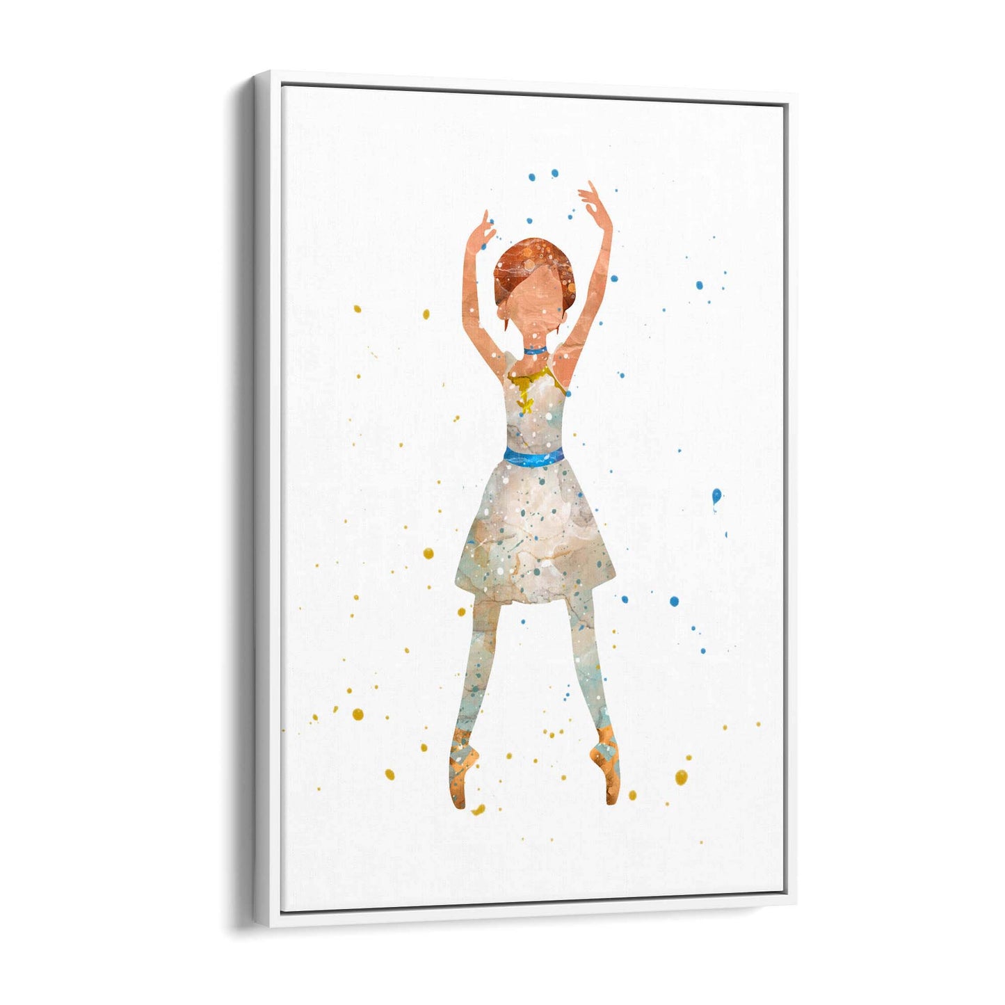 White Ballerina Girls Bedroom Ballet Wall Art #2 - The Affordable Art Company